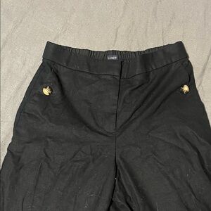 J. Crew Black Trousers with Tortoise  Buttons